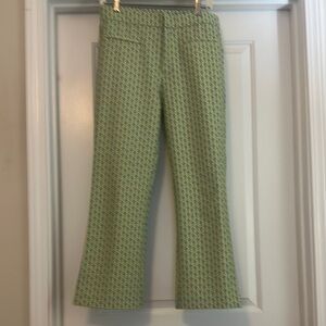 Zara Yellow and Green Geometric Pants